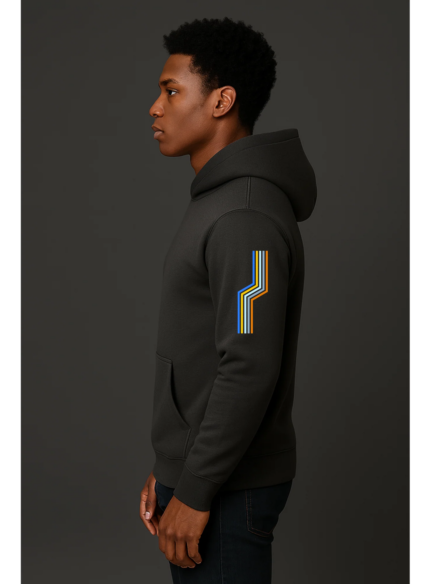 The Adidas Fleece Unisex Hoodie with Tribal Print & African Print Logo