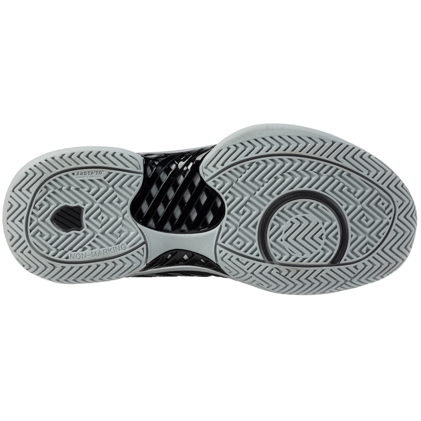 K-Swiss/Master Athletics Women's Hypercourt Express 2 Tennis Shoe (Black/Silver)