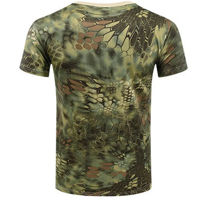 Summer Trend Personality Muscle Men's T-shirt 3D Printing Camouflage Short-sleeved Fashion Men's Tough O-neck Quick-drying Top