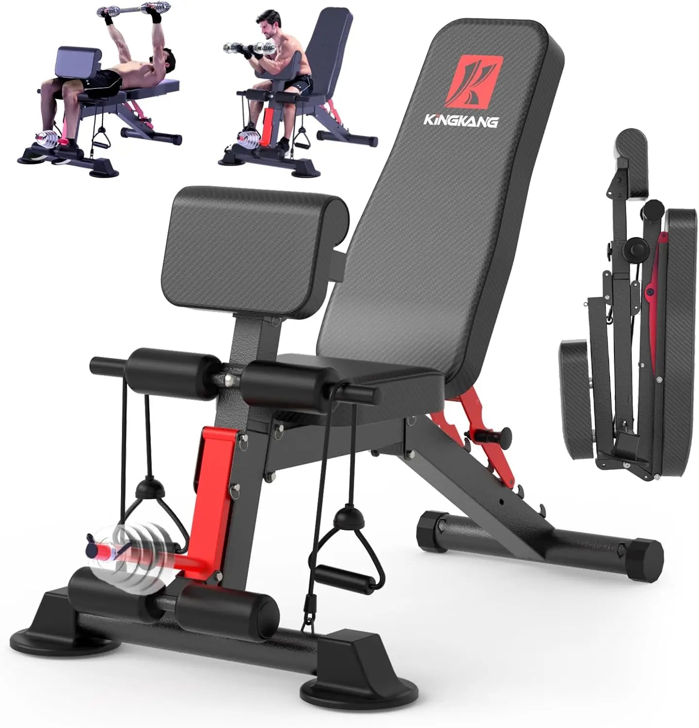 Foldable 14-in-1 Pre-Assembled Dumbbell Bench for Full Body Workout