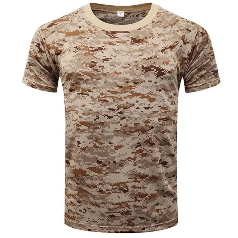 Summer Trend Personality Muscle Men's T-shirt 3D Printing Camouflage Short-sleeved Fashion Men's Tough O-neck Quick-drying Top