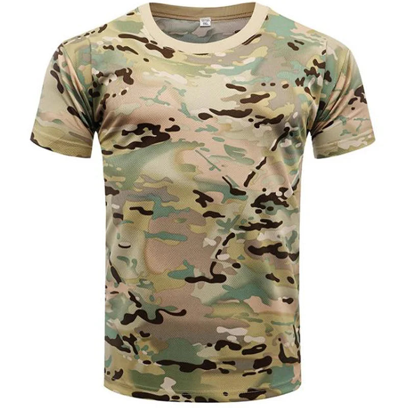Summer Trend Personality Muscle Men's T-shirt 3D Printing Camouflage Short-sleeved Fashion Men's Tough O-neck Quick-drying Top