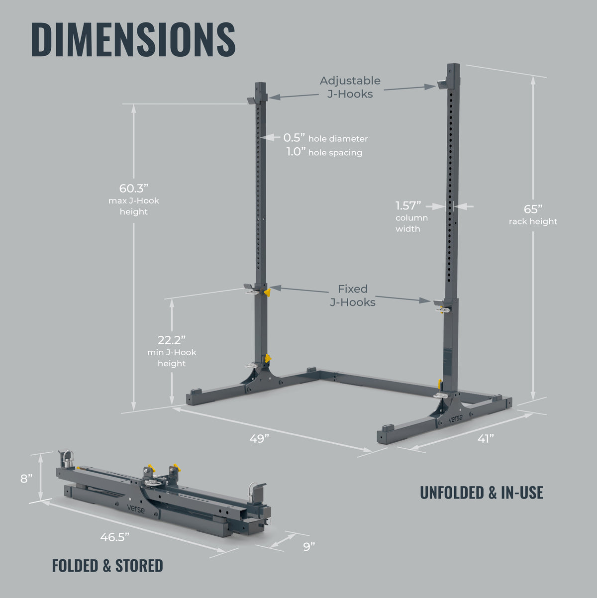 Verse® Agile Rack PRO — Folding and Portable