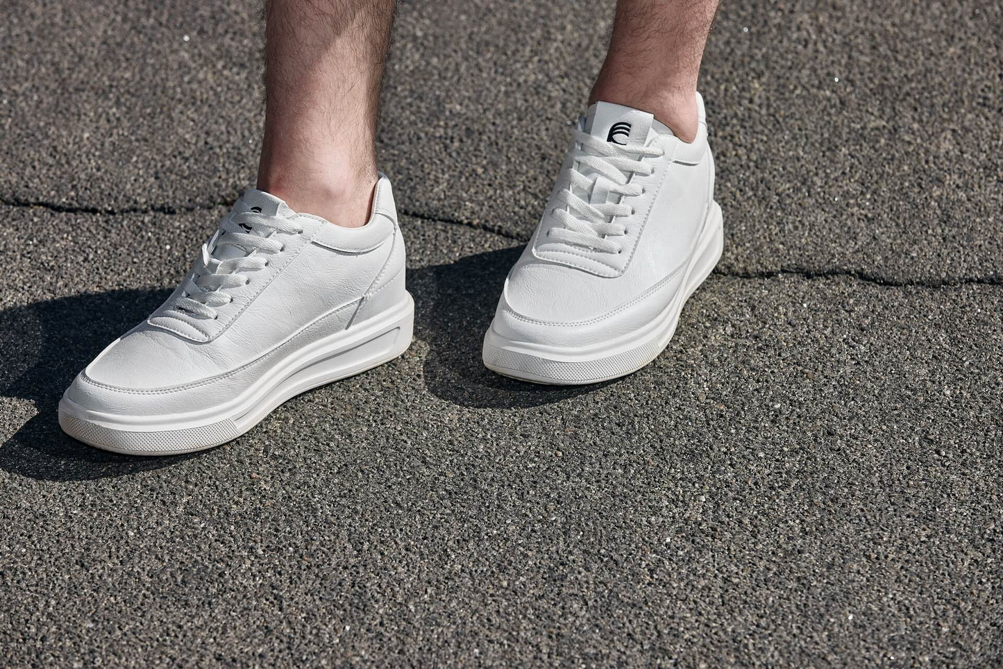 CALTO - X1647 - 2.8 Inches Taller (White) - Lightweight Sneakers