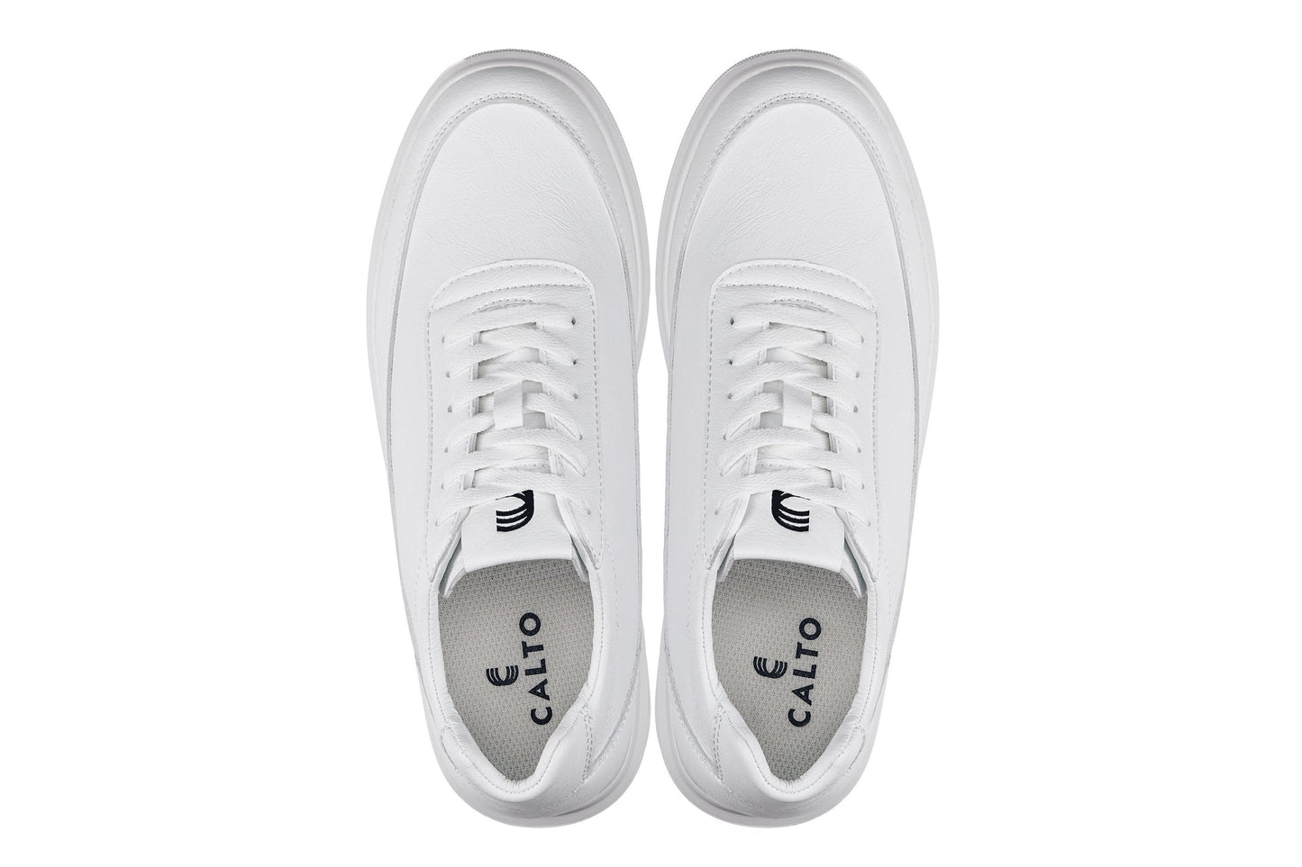 CALTO - X1647 - 2.8 Inches Taller (White) - Lightweight Sneakers