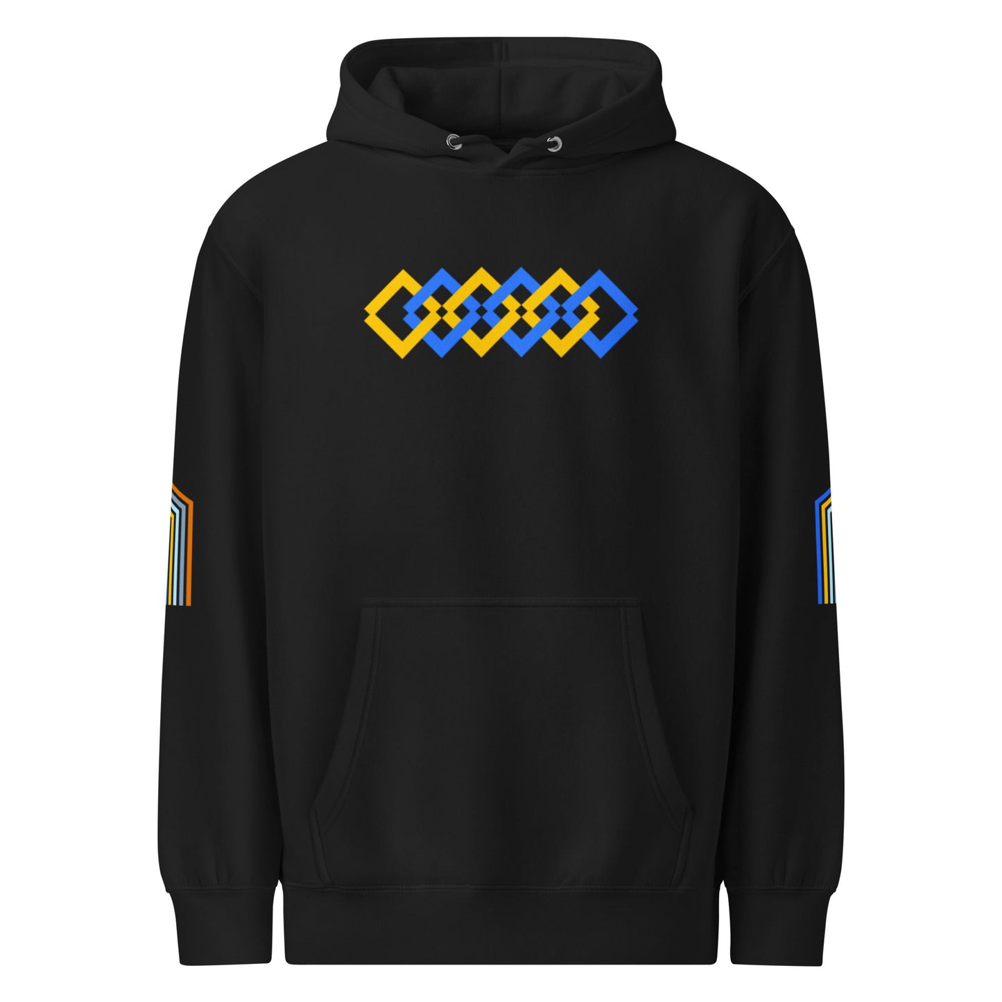 The Adidas Fleece Unisex Hoodie with Tribal Print & African Print Logo