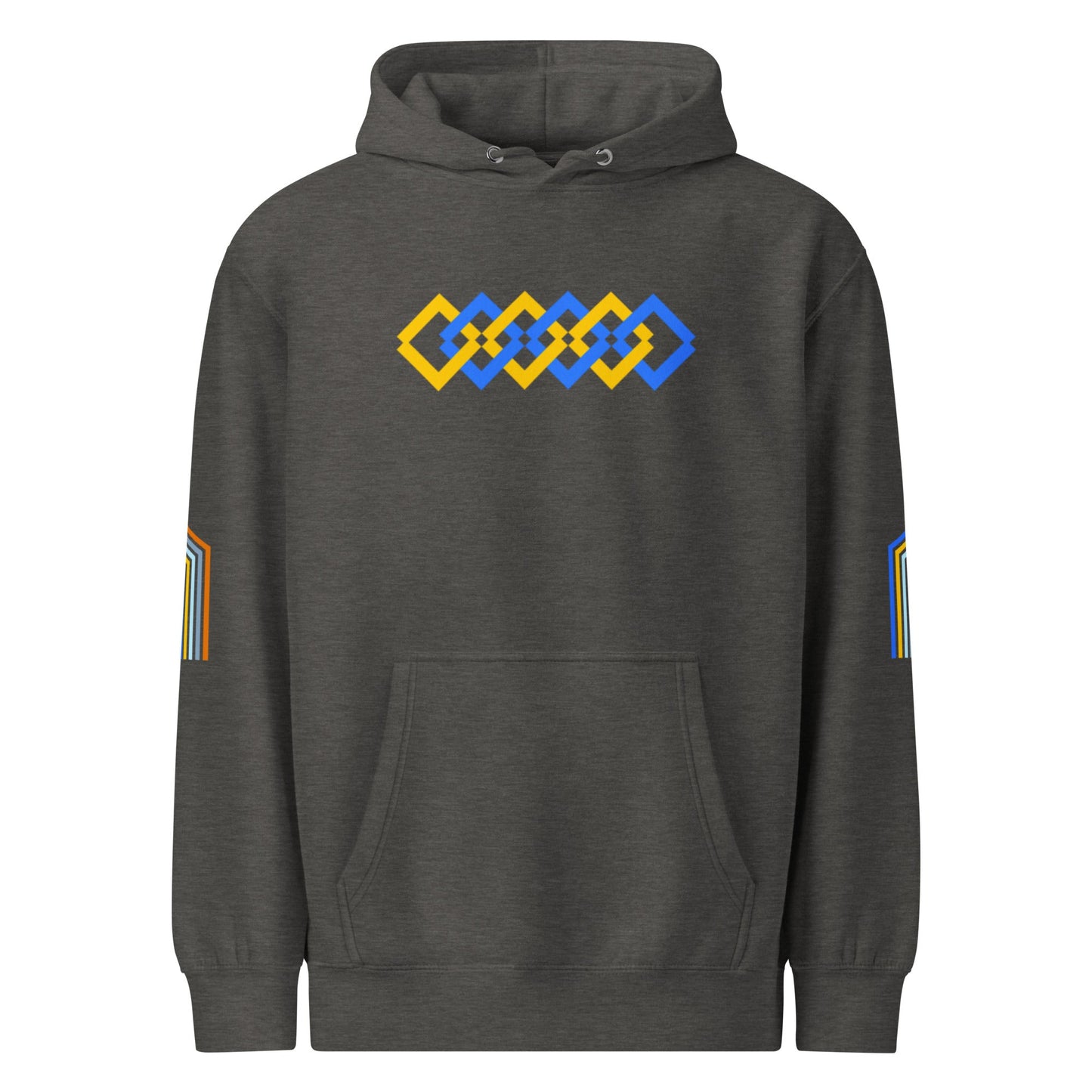 The Adidas Fleece Unisex Hoodie with Tribal Print & African Print Logo