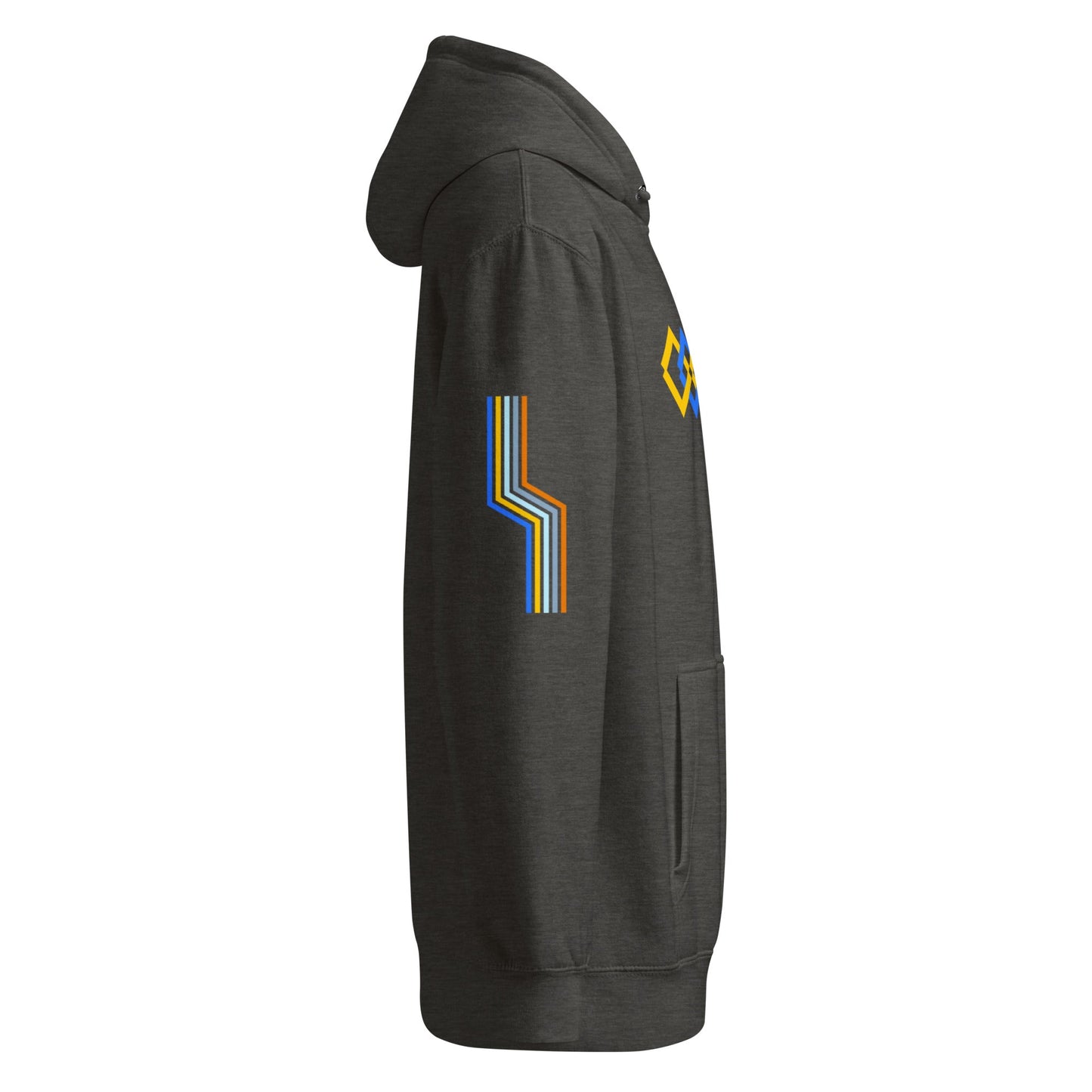 The Adidas Fleece Unisex Hoodie with Tribal Print & African Print Logo