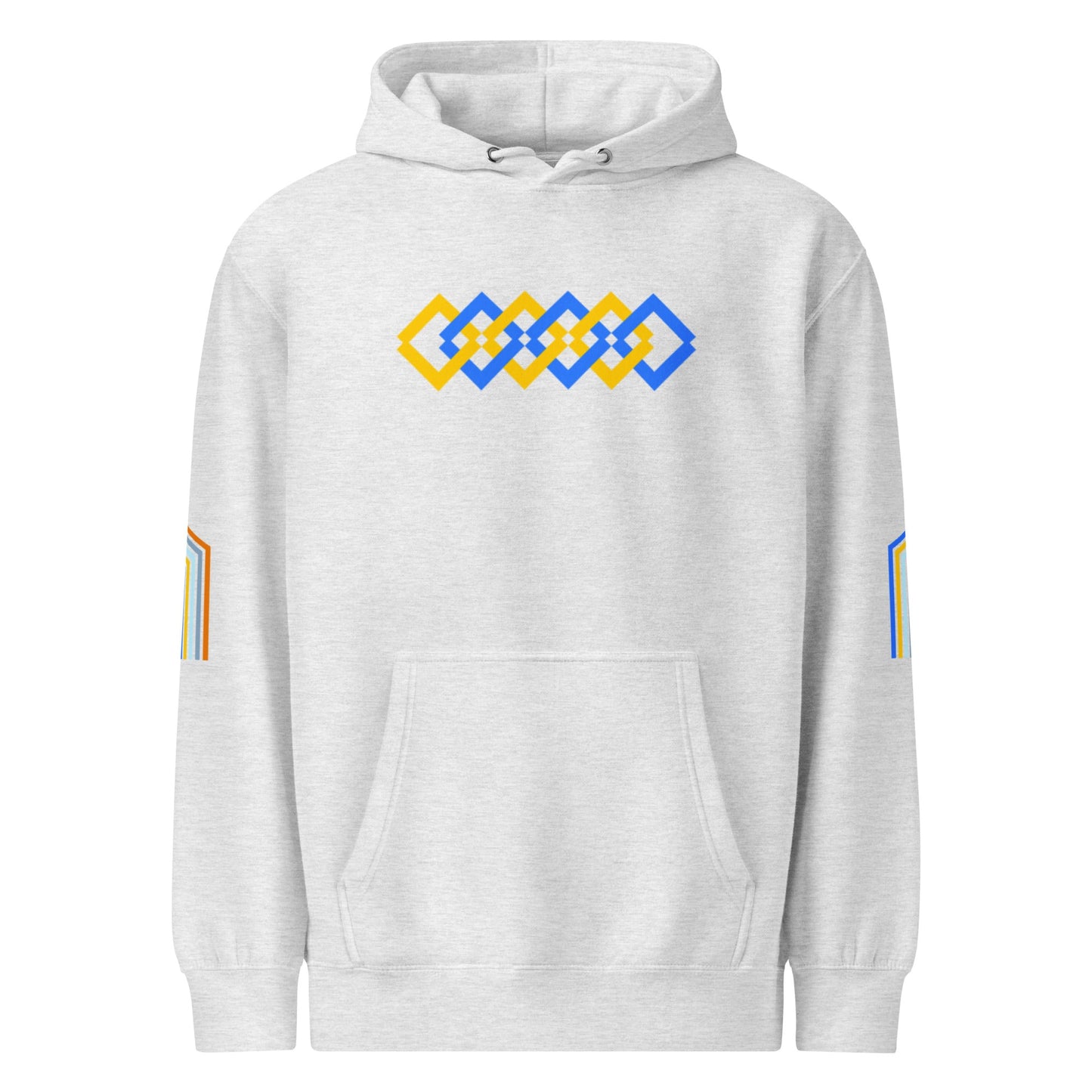 The Adidas Fleece Unisex Hoodie with Tribal Print & African Print Logo