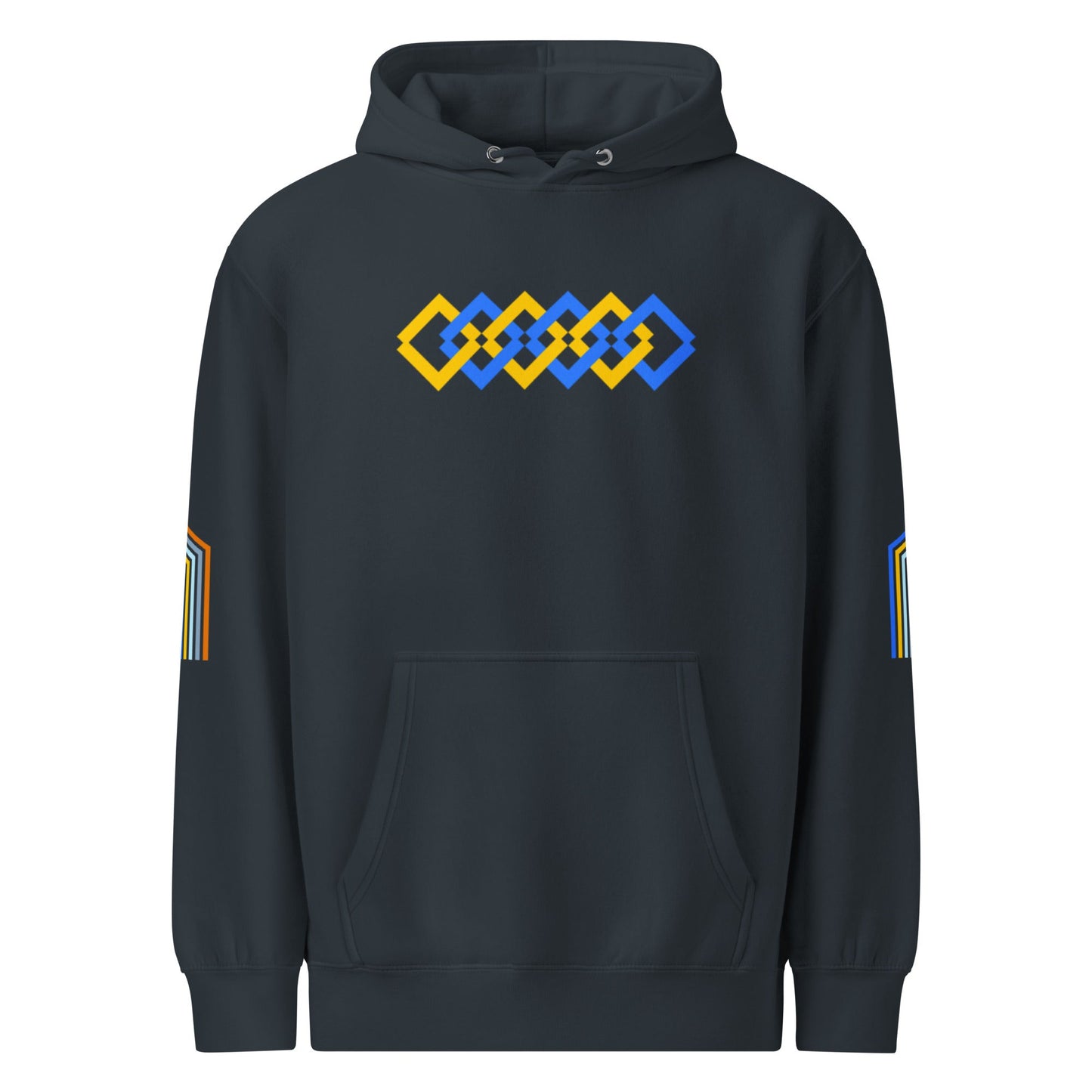 The Adidas Fleece Unisex Hoodie with Tribal Print & African Print Logo