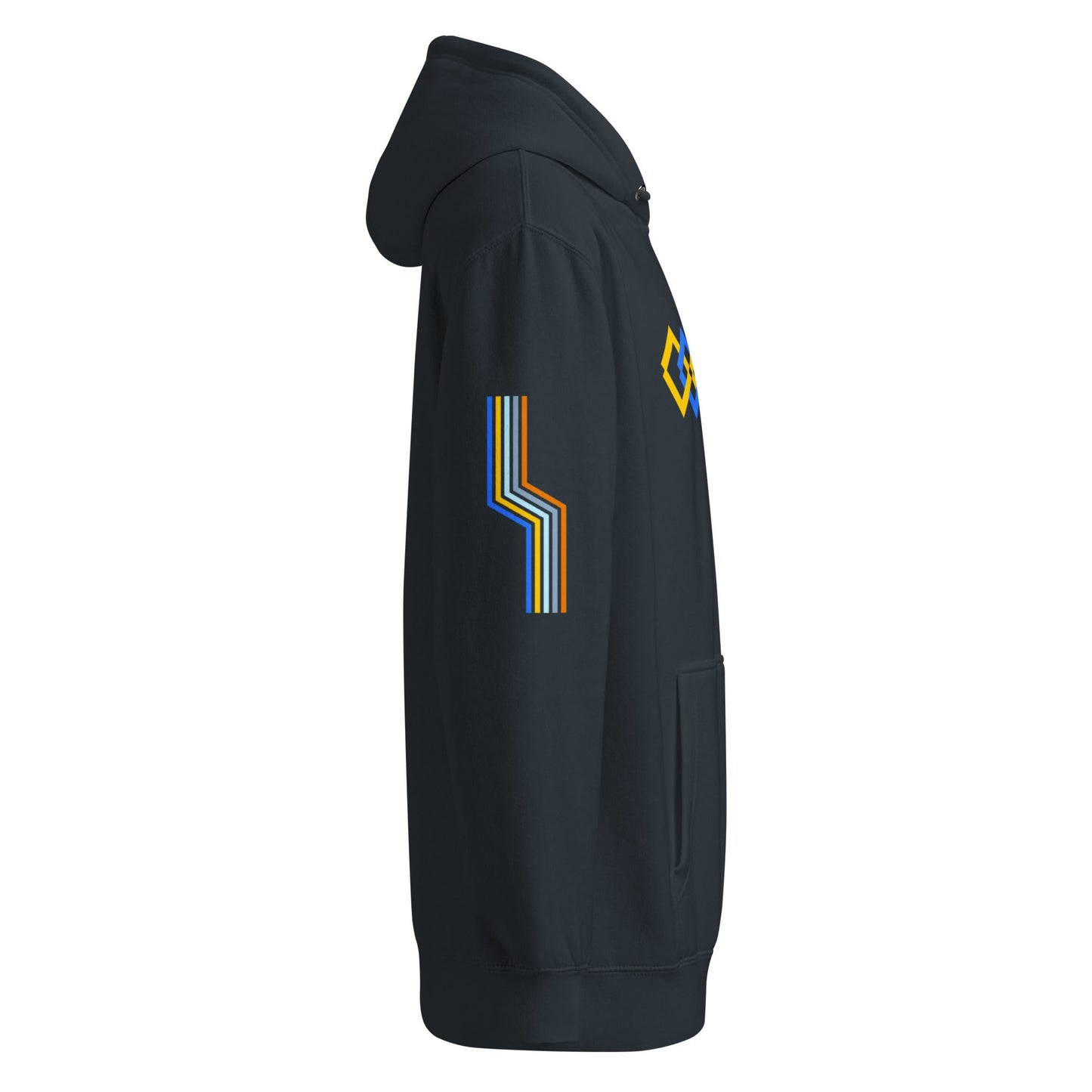The Adidas Fleece Unisex Hoodie with Tribal Print & African Print Logo