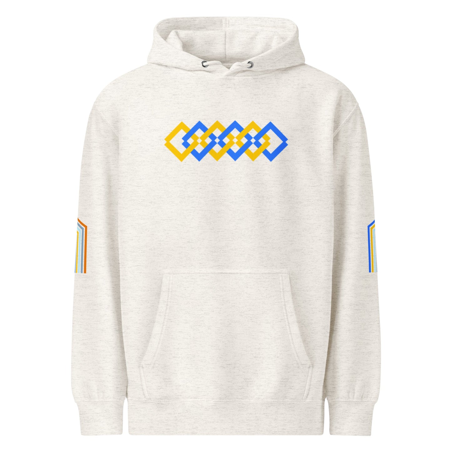 The Adidas Fleece Unisex Hoodie with Tribal Print & African Print Logo