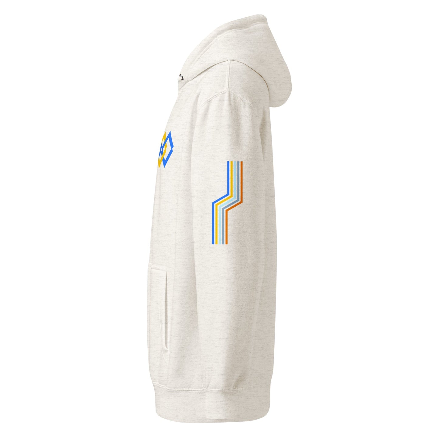 The Adidas Fleece Unisex Hoodie with Tribal Print & African Print Logo