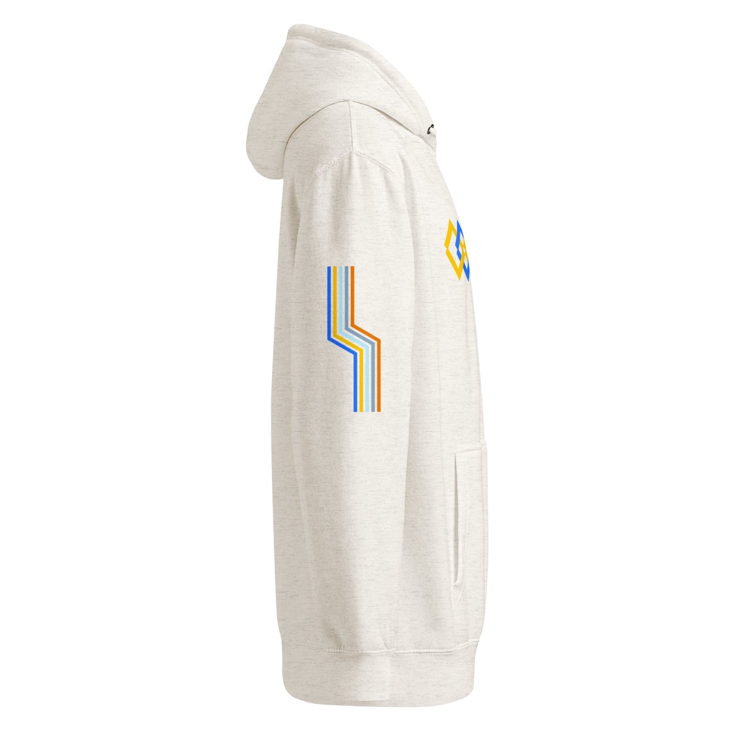 The Adidas Fleece Unisex Hoodie with Tribal Print & African Print Logo
