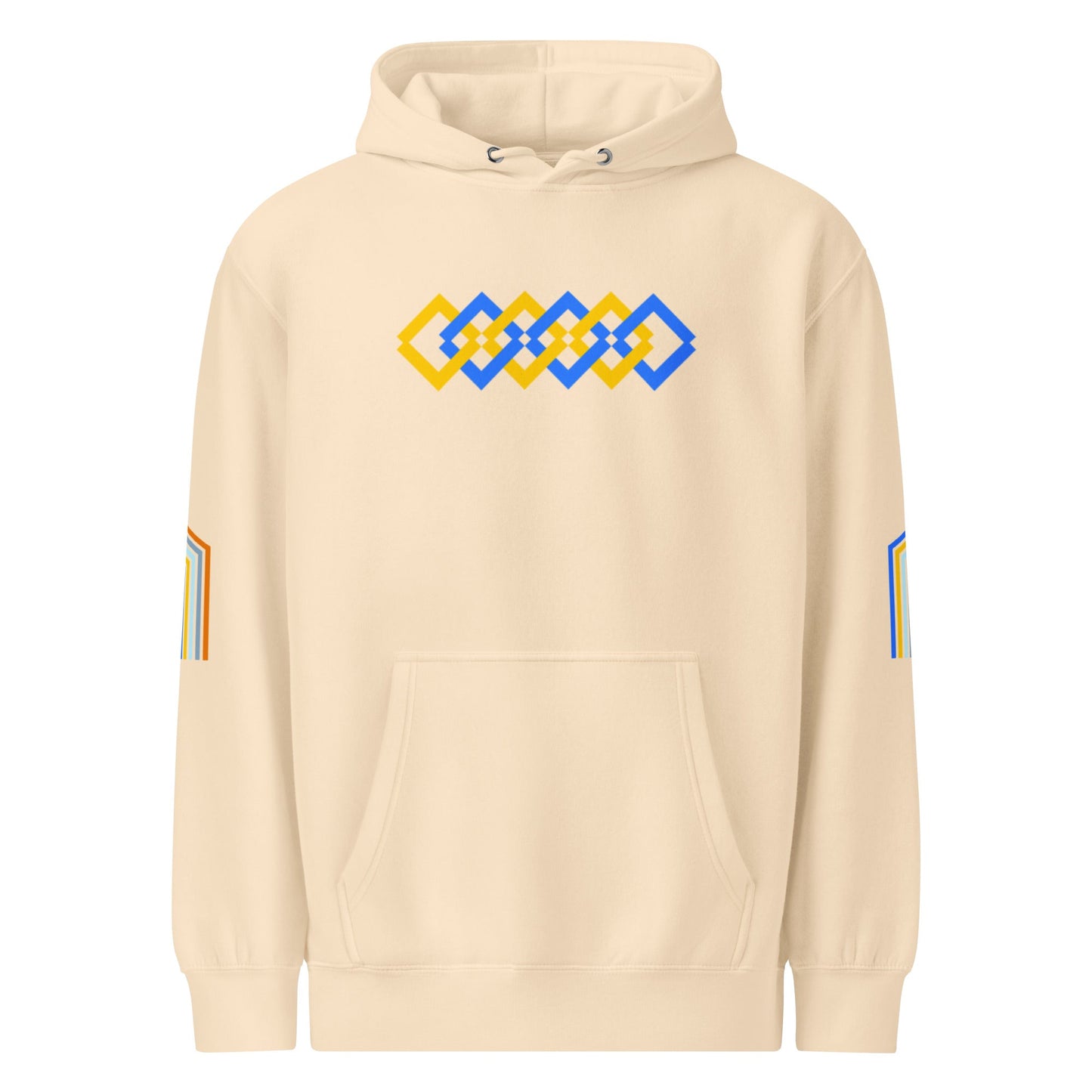 The Adidas Fleece Unisex Hoodie with Tribal Print & African Print Logo