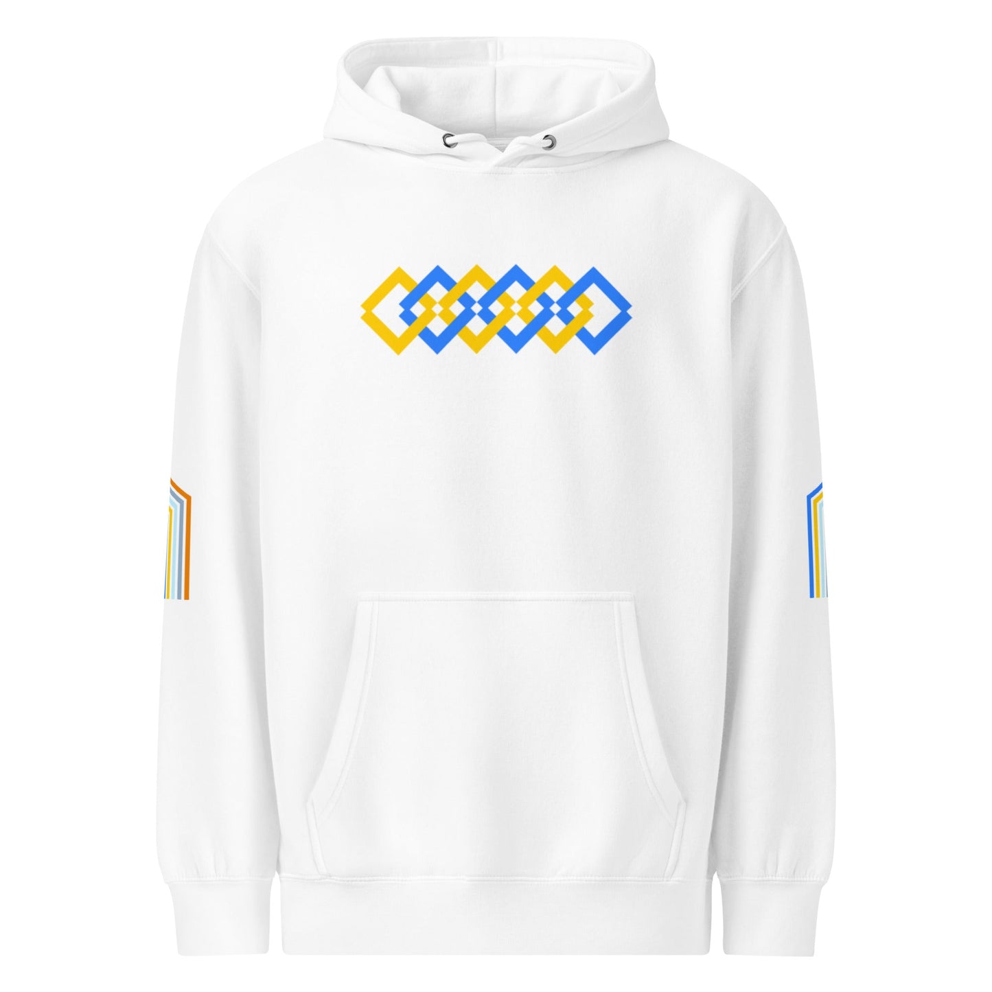 The Adidas Fleece Unisex Hoodie with Tribal Print & African Print Logo